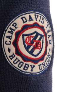 CAMP DAVID SWETER MĘSKI bawełniany z napisami M