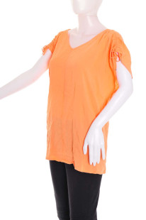 BONITA BLUZKA DAMSKA z ozdobnym rękawkiem w wiosennym kolorze XL