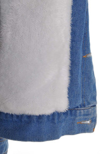 KURTKA DAMSKA jeansowa z futerkiem 2XL - 6